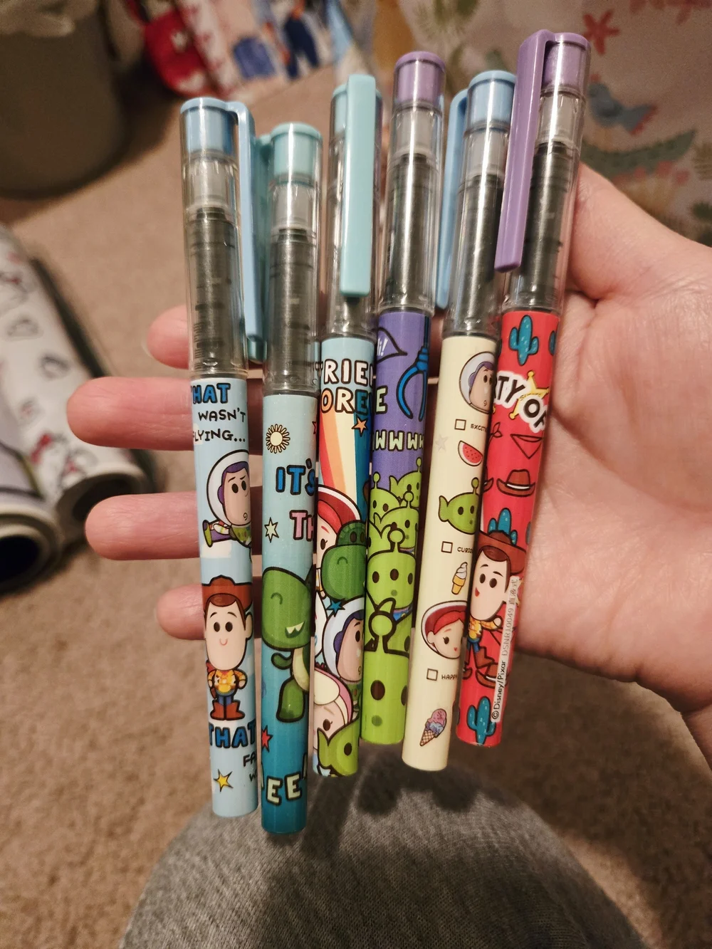 Cartoon Toy Story Character Pens Set
